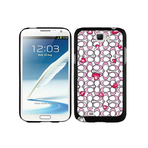 Coach Love Logo Pink Samsung Note 2 Cases DSS - Click Image to Close